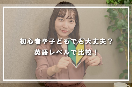 初心者や子どもでも大丈夫?英語レベルで比較!