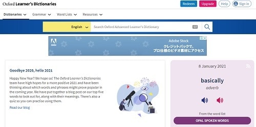 Oxford Learner’s Dictionaries