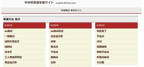 中学校英語学習サイト