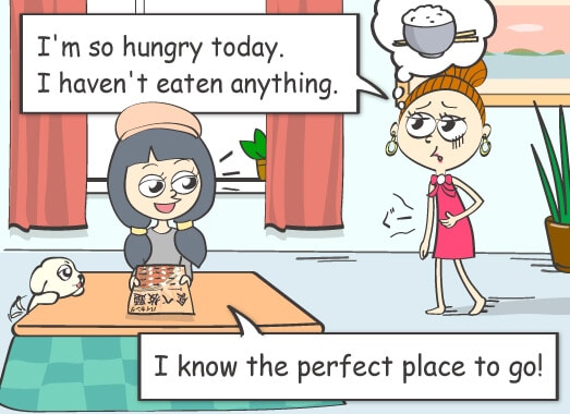 I'm so hungry today. I haven't eaten anything.