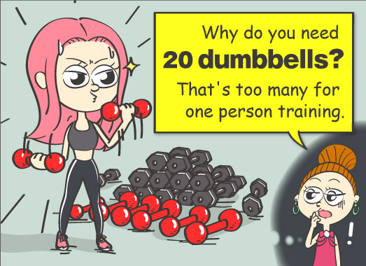 Why do you need 20 dumbbells? That's too many for one person training.