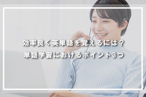 効率良く英単語を覚えるには?単語学習におけるポイント3つ