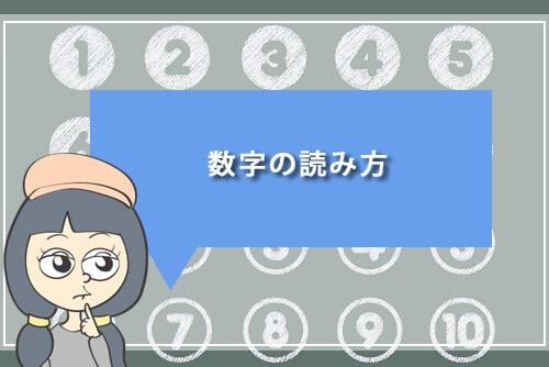 英語の数字の読み方