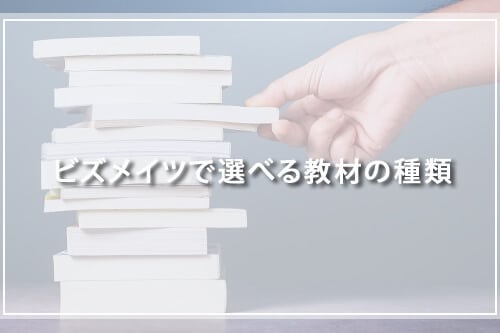 ビズメイツで選べる教材の種類