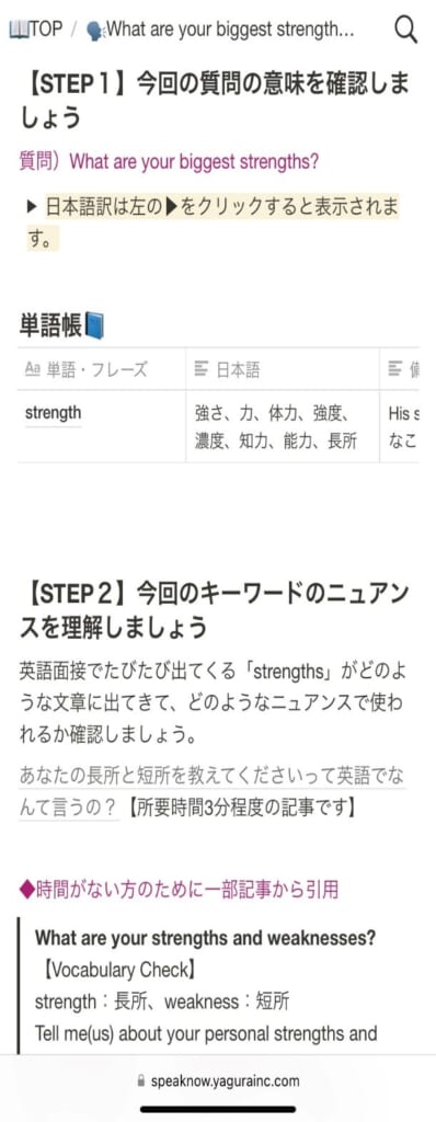 SpeakNow解説画面