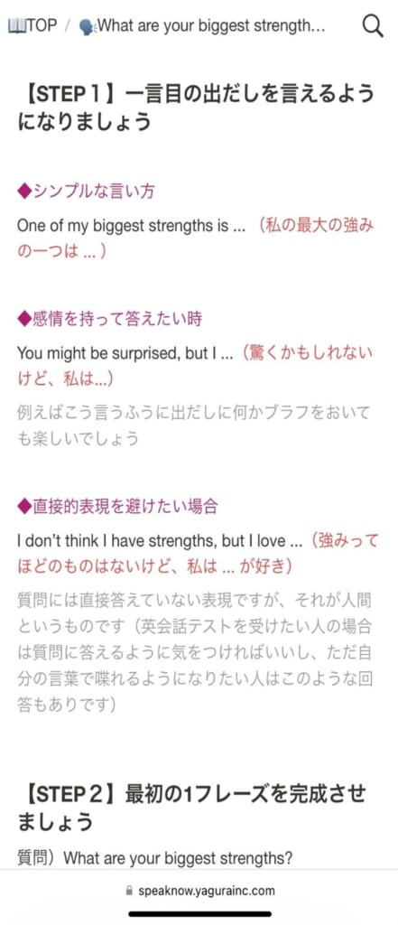 SpeakNow解説画面2